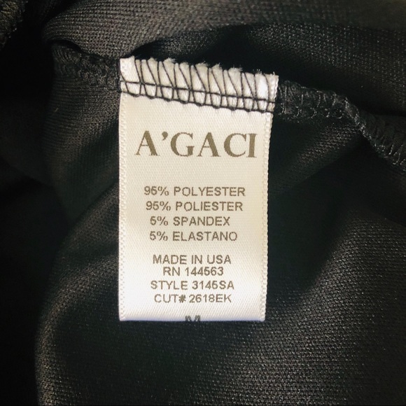 5 for $25! 💕 Agaci Golden Shimmer Black Mid Slit Pencil Skirt - Picture 3 of 10